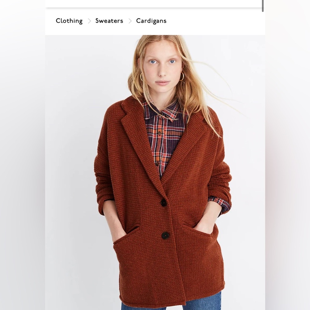 Madewell Textured Blazer Sweater Jacket